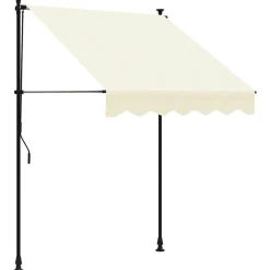 VIDAXL - Auvent rétractable crème 150x150 m tissu et acier