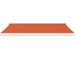 VIDAXL - Auvent rétractable orange et marron 3x2,5 m tissu et aluminium