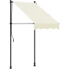 VIDAXL - Auvent rétractable crème 100x150 m tissu et acier