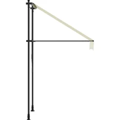 VIDAXL - Auvent rétractable crème 100x150 m tissu et acier