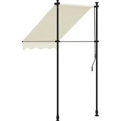 VIDAXL - Auvent rétractable crème 100x150 m tissu et acier