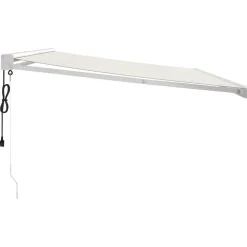 VIDAXL - Auvent rétractable crème 4x3 m tissu et aluminium