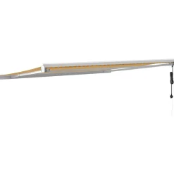 VIDAXL - Auvent rétractable jaune et blanc 4,5x3 m tissu et aluminium