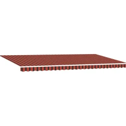 VIDAXL - Auvent rétractable orange, brun 600 × 350 cm tissu, métal