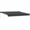 VIDAXL - Auvent rétractable anthracite 4x3 m tissu et aluminium