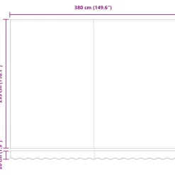 VIDAXL - Auvent rétractable bleu et blanc 4x3 m tissu et aluminium