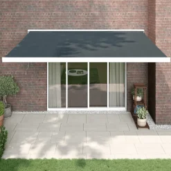 VIDAXL - Auvent rétractable anthracite 4,5x3 m tissu et aluminium
