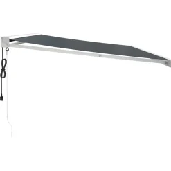 VIDAXL - Auvent rétractable anthracite 4,5x3 m tissu et aluminium