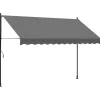 VIDAXL - Auvent rétractable anthracite 300x150 m tissu et acier