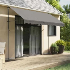 VIDAXL - Auvent rétractable anthracite 300x150 m tissu et acier