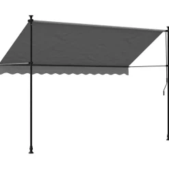 VIDAXL - Auvent rétractable anthracite 300x150 m tissu et acier