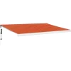 VIDAXL - Auvent rétractable orange et marron 4,5x3 m tissu et aluminium