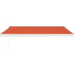 VIDAXL - Auvent rétractable orange et marron 4,5x3 m tissu et aluminium