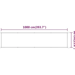 VIDAXL - Auvent vertical blanc 60x1000 cm tissu oxford