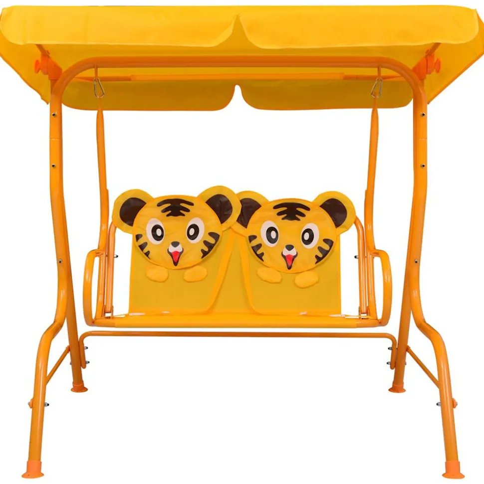 VIDAXL - Balancelle pour enfants jaune 115x75x110 cm tissu