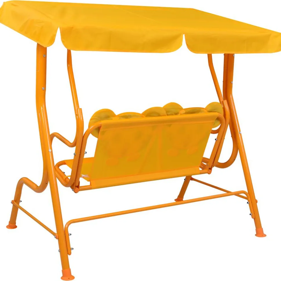 VIDAXL - Balancelle pour enfants jaune 115x75x110 cm tissu