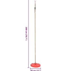 VIDAXL - Balançoire à plaque 200 cm rouge