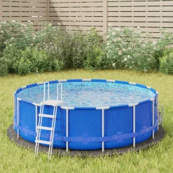 VIDAXL - Bâche de piscine gris clair ø244 cm géotextile polyester