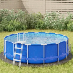 VIDAXL - Bâche de piscine gris clair ø306 cm géotextile polyester