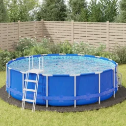 VIDAXL - Bâche de piscine gris clair ø550 cm géotextile polyester