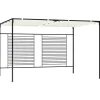 VIDAXL - Belvédère avec auvent rétractable 3x4x2,3 m crème 180 g/m²