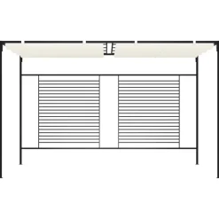 VIDAXL - Belvédère avec auvent rétractable 3x4x2,3 m crème 180 g/m²