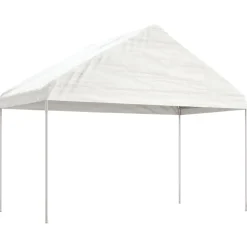 VIDAXL - Belvédère avec toit blanc 20,07x4,08x3,22 m polyéthylène