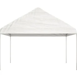 VIDAXL - Belvédère avec toit blanc 20,07x4,08x3,22 m polyéthylène