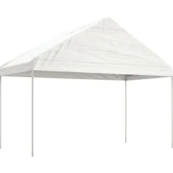VIDAXL - Belvédère avec toit blanc 17,84x4,08x3,22 m polyéthylène
