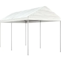 VIDAXL - Belvédère avec toit blanc 4,46x2,28x2,69 m polyéthylène