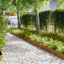 VIDAXL - Bordures de pelouse 50 pcs marron 100 x 0.5 x 20 cm