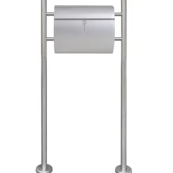 VIDAXL - Boîte à lettre sur support en acier inoxydable