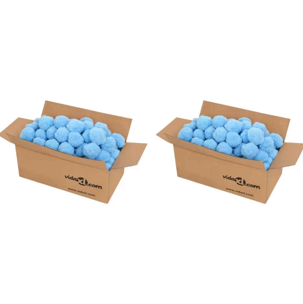 VIDAXL - Boules anti-bactériennes filtrantes de piscine bleu 1400 g pe