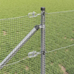 VIDAXL - Clôture avec poteaux argent 0.6 x 25 m acier
