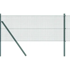 VIDAXL - Clôture avec poteaux vert 0,8 x 50 m acier