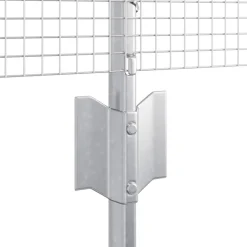 VIDAXL - Clôture avec poteaux argent 0.4 x 25 m acier