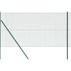 VIDAXL - Clôture avec poteaux vert 1 x 10 m acier