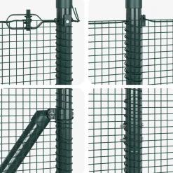 VIDAXL - Clôture avec poteaux vert 1 x 10 m acier