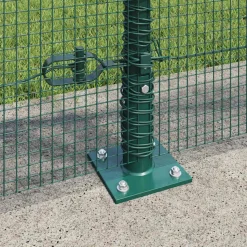 VIDAXL - Clôture avec poteaux vert 0.8 x 10 m acier