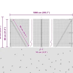 VIDAXL - Clôture avec poteaux vert 0.8 x 10 m acier