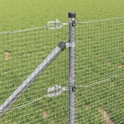 VIDAXL - Clôture avec poteaux argent 0.8 x 25 m acier