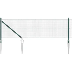 VIDAXL - Clôture avec poteaux vert 0.4 x 25 m acier