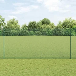 VIDAXL - Clôture avec poteaux vert 1.4 x 10 m acier