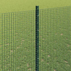 VIDAXL - Clôture avec poteaux vert 1.4 x 10 m acier
