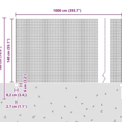 VIDAXL - Clôture avec poteaux vert 1.4 x 10 m acier
