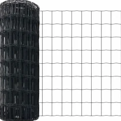 VIDAXL - Clôture avec poteaux gris 0.8 x 25 m acier