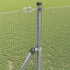 VIDAXL - Clôture avec poteaux argent 1.4 x 10 m acier