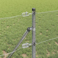 VIDAXL - Clôture avec poteaux argent 0.5 x 25 m acier