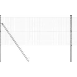 VIDAXL - Clôture avec poteaux argent 0.6 x 25 m acier