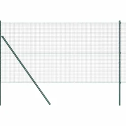 VIDAXL - Clôture avec poteaux vert 1.2 x 25 m acier